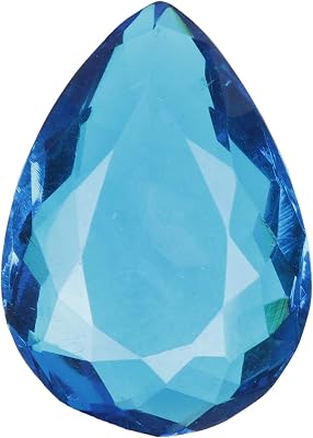 REAL-GEMS Natural Blue Topaz Loose Gemstone 52.45 Carat Certified Pear Cut Faceted Stone For Jewelry Making And Collectors