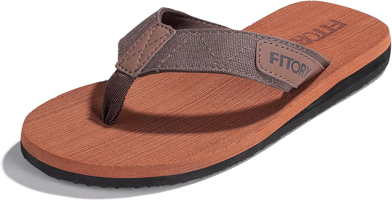 FITORY Men's Flip-Flops, Thongs Sandals Comfort Slippers for Beach
