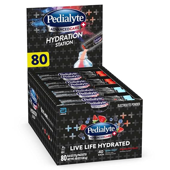 Pedialyte AdvancedCare Plus Electrolyte Powder Packets, Variety Pack | Fast Hydration for Adults and Kids, Convenient Electrolyte Packets, on-the-go Rehydration Designed to Work Better than Water