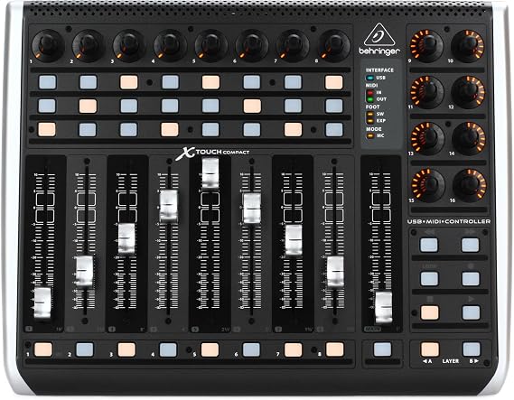 Behringer X-Touch Compact Universal USB / MIDI controller with 9 touch-sensitive motorised faders