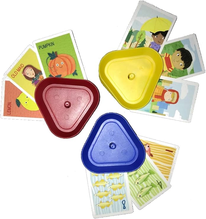 Hoyle Set of 6 Children's Card Games with 4 Hands-Free Playing Card Holders with Bonus Bicycle Solar Calculator Includes Old Maid, Go Fish!, Crazy Eights, Matching, Slap Jack & Memory Games