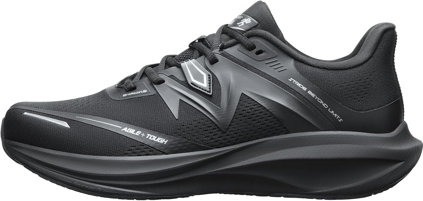 Carbon Plate Running Shoes for Men, Air Cushion Lightweight Road Running Sneakers, Breathable Marathon Training Athletic Shoes