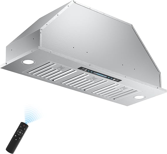 IKTCH 36 inch Insert Range Hood 900 CFM, Ducted/Ductless Vent Hood