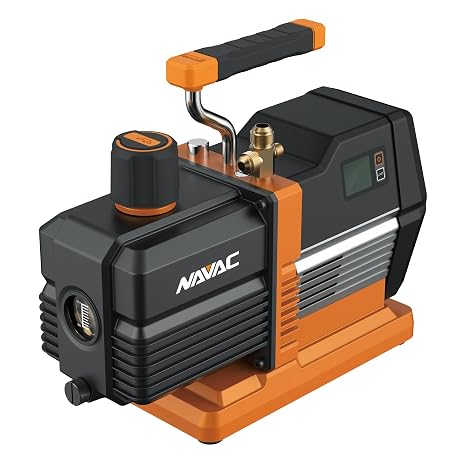 NAVAC NRP6Di Smart Vacuum Pump - Vacuum Pump for the Evacuation of HVAC Equipment - Smart Control Technology - 6 CFM Flow Rate