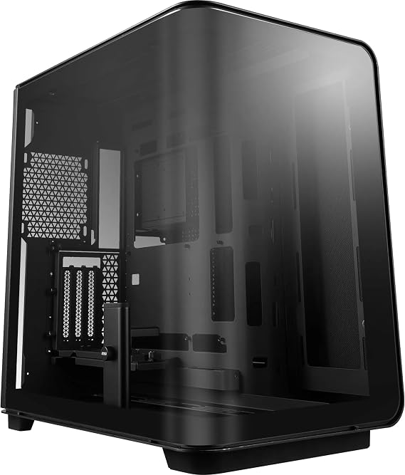 MSI MEG Maestro 700L PZ Mid-Tower Computer Case - E-ATX, Vertical GPU Holder and PCIe 4.0 Riser Cable, GPU Holder, One Piece Aluminum, 270° Curved Toughened Glass Panel, USB Type C (20Gbps)