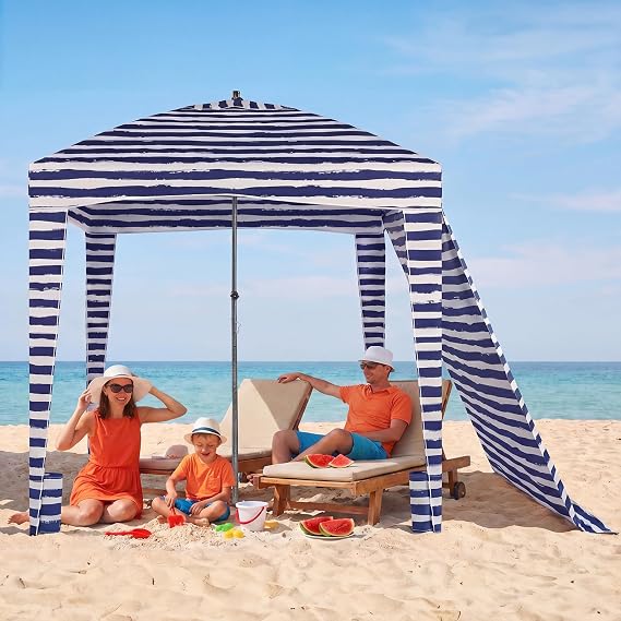 OLIXIS Beach Cabana, Canopy Tent, Sun Shade, 6FTx6FT