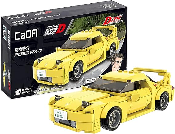 CaDa 1:24 Initial D FD35 RX-7 Car 278 Piece Construction Set