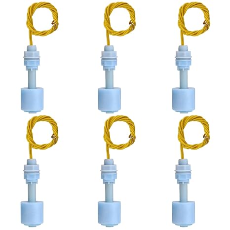 6 Pieces Plastic PP Float Switch Fish Tank Liquid Water Level Sensor,Model: DP5200