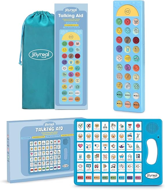 AAC Device for Autism, Joyreal Non Verbal Communication Tools for Speech Therapy & Stroke Rehab. Autism Talking Aids with 6 Programmable Buttons & Adjustable Volume, Autism Toys for Kids and Adults