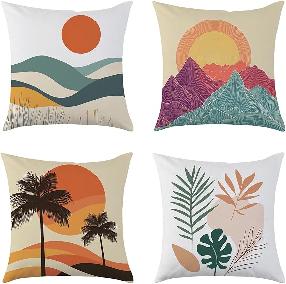Tropical Pillow Covers 18x18 Inch Summer Decorative Pillow Cover