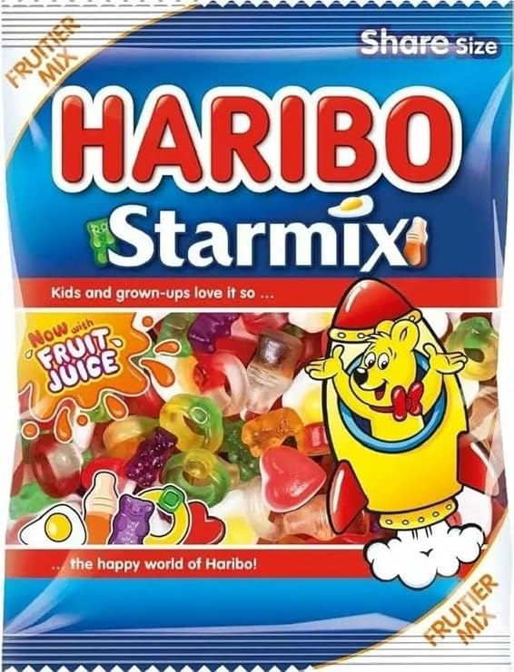 Haribo Starmix Sweets Bag 160g, (Pack of 1)