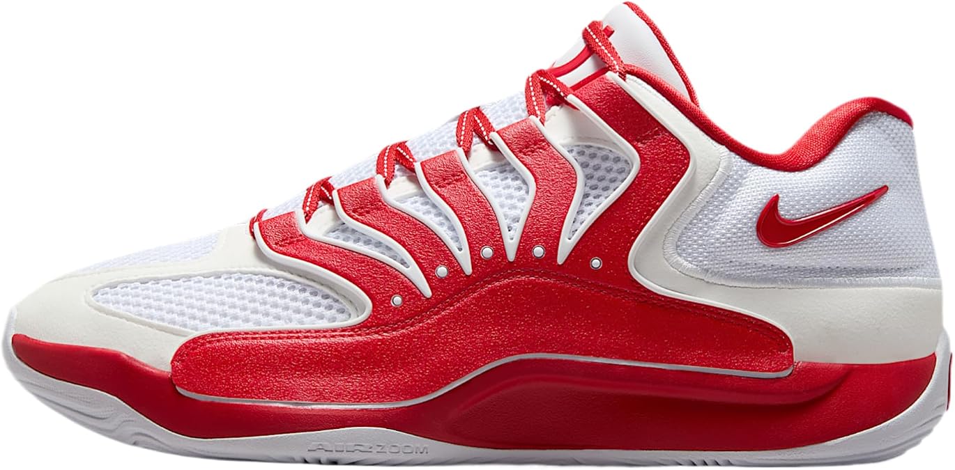 Nike KD18 Basketball Shoes (White/University Red)