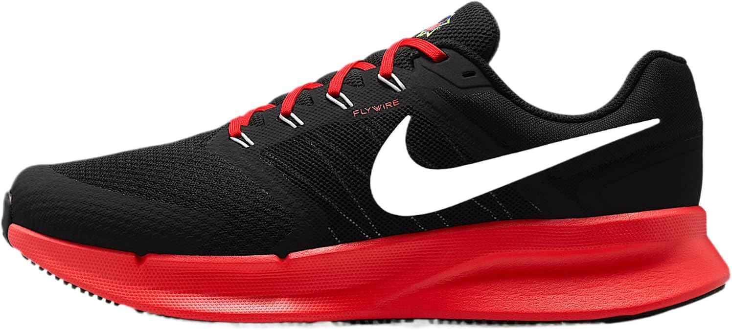 Nike Run Swift 3 Men's Road Running Shoes (IB7461-001, Black/Bright Crimson/White) Size 9