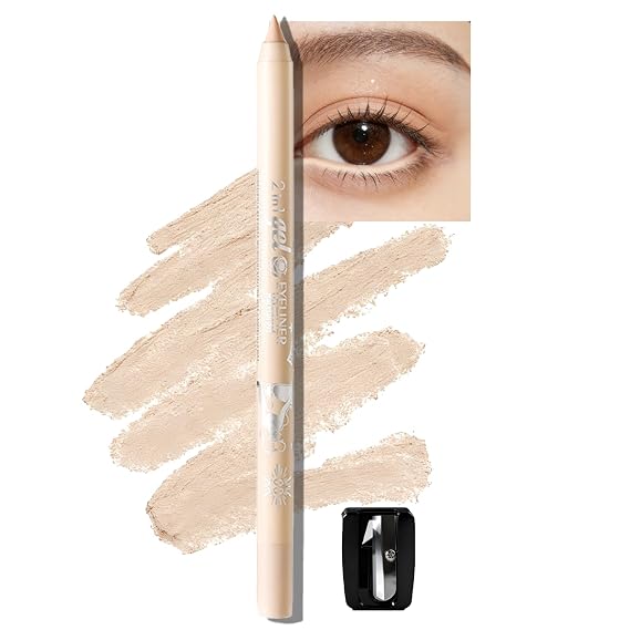 Nude Gel Eyeliner Pencil, High-Pigmented Smooth for Mature Women
