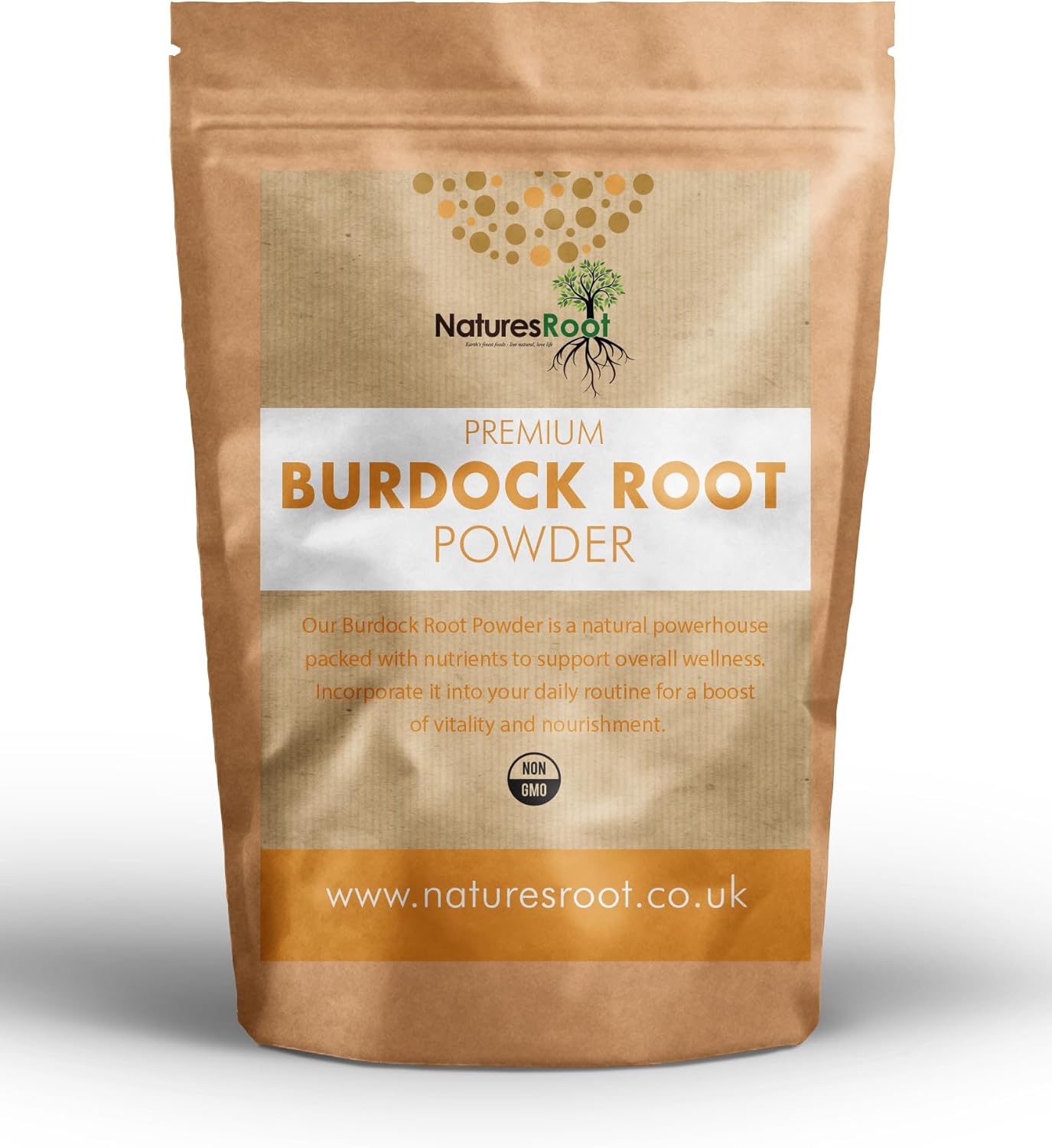 Nature’s Root Organic Burdock Root Powder 125g – Premium Herbal Powder for Smooth Blends &amp; Daily Wellness – 100% Pure, Vegan &amp; Additive-Free