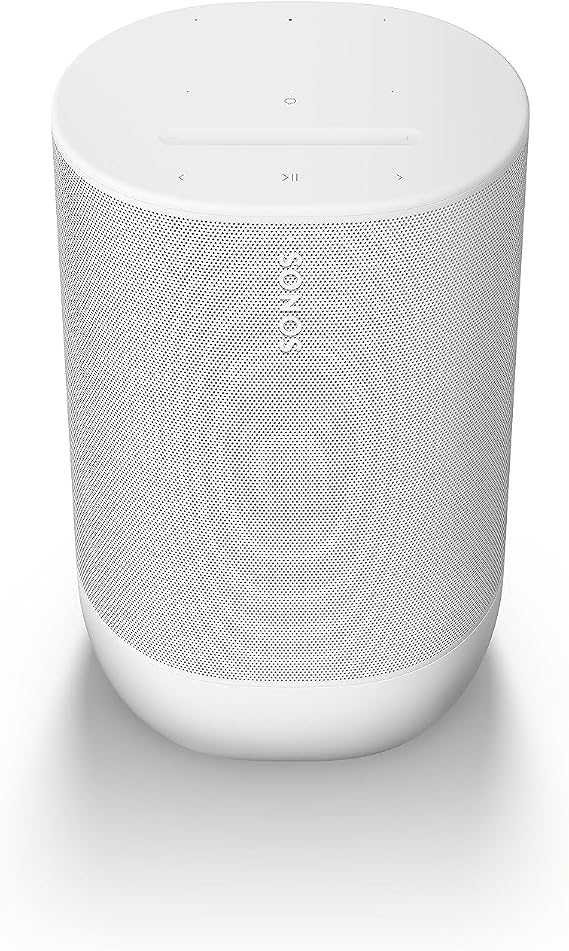 Sonos Move 2 - Wireless Portable Speaker (White) | Powerful Sonos sound you can move from room to room, indoors to outdoors, bringing heart-pumping stereo sound to your world.