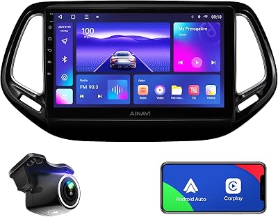 Android 12 Car Stereo Upgrade Radio for Jeep Compass 2017-2020 Replacement Installation Kit DSP Auto Stereo 3GB32GB Wireless CarPlay GPS Navigation