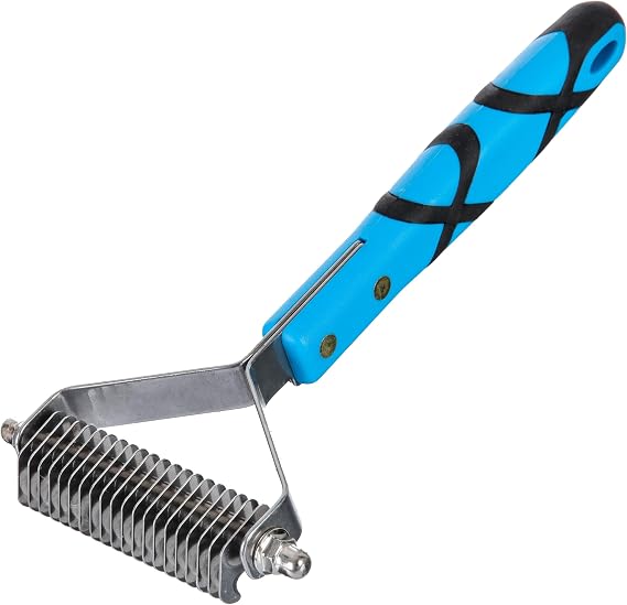 GROOM PROFESSIONAL Coat King Stripping Rake for Dogs - Deshedding Brush for Dogs - Undercoat Rake for Deshedding & Detangling - Hair Stripping - Suitable for Various Coat Types, Wide 20 Tooth