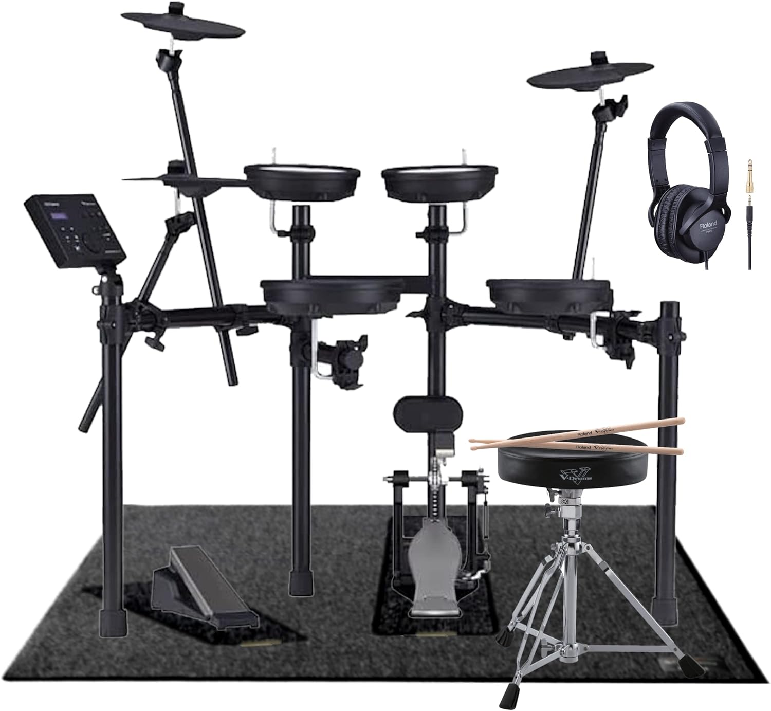 Roland Electronic Drum V-Drums Bluetooth Compatible TD-07DMK, 2 Cymbals