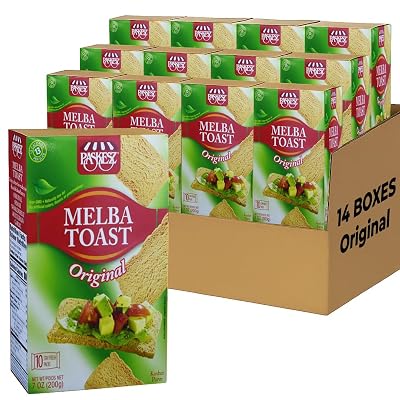 Only Kosher Candy Melba Toast Flatbread Crackers Classic Original Kosher Parve with No Artificial Flavor, Fresh Natural Ingredients, Kosher Certified Delicious Snack Crackers Pack of 14
