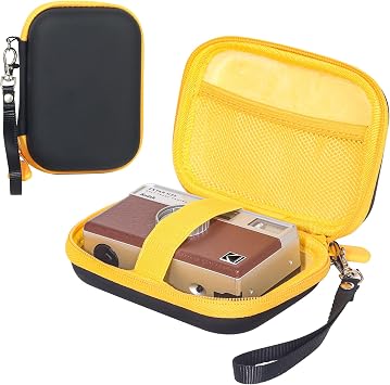 CAIYOULE Camera Case for KODAK EKTAR H35 H35N/F8/F9 Half Frame Film Camera, Protective Hard Shell Camera Carrying Case for KODAK VIBE 501F, Canon Ivy 2 Mini Photo Printer, Black (No Camera)