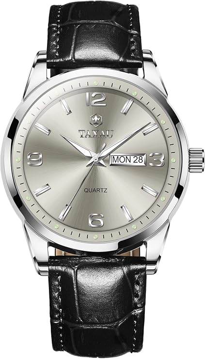 Taxau Waterproof Watches Men's Gentleman Men's Watch Business Leisure Men's Watches Luxury Watch Arabic Numerals Men's Watch with Date and Day Display Watches for Men