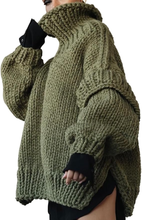 Oversized Sweater Chunky Sweater Women Chunky Cable Knit Sweater Pullover Streetwear Fall Tops