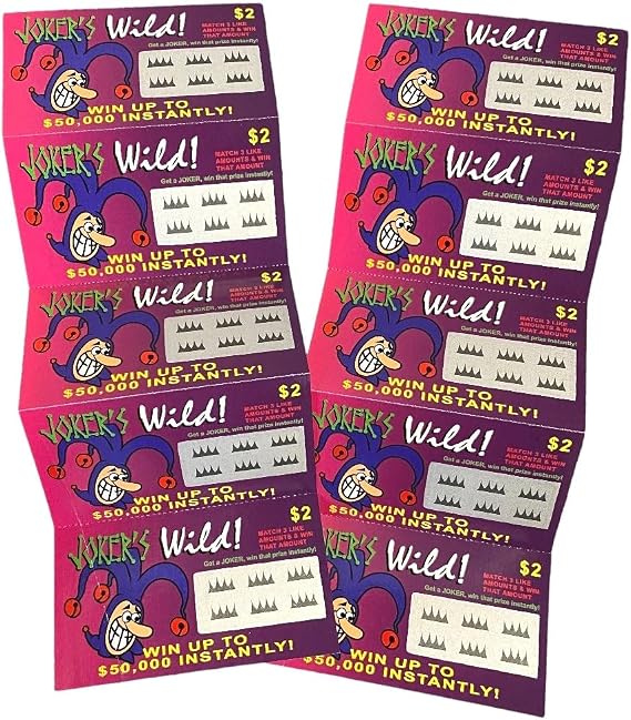 $50,000 Fake Lottery Tickets-Jokers Wild (Pack 20)-Each One is a Pretend Winner. Prank Lottery Ticket Scratch Cards Hilarious Fine Print They Look Real, Gag Gift Pranks. Boletos de Loteria Falsos