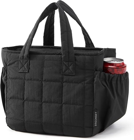 BAGSMART Lunch Bag Men's Small Cool Quilted Insulated Leakproof Lightweight