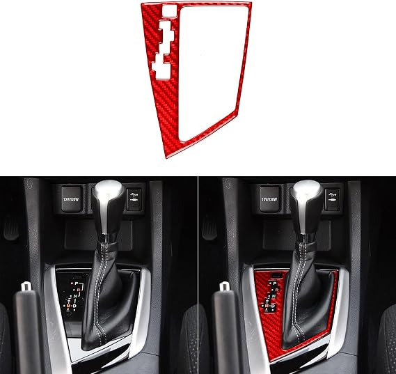 Red Carbon Fiber Sticker Compatible with Toyota Corolla 2014-2018