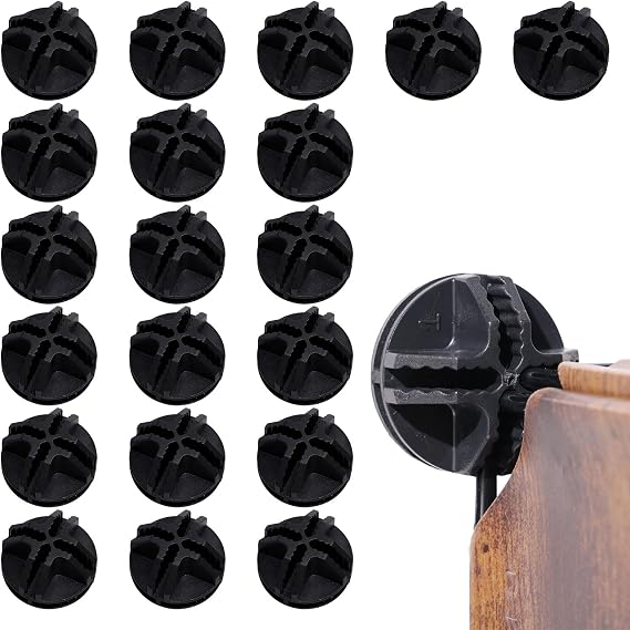 20Pcs Wire Storage Cubes Connectors Wire Cube Connectors Cube Modular Storage Black Plastic Grid Cube Wire Organizer for Modular Closet Storage Organizer & DIY Wire Cube Storage Unit