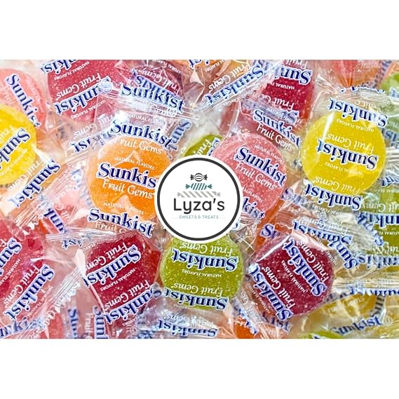 1LB Fruit Gems - Assorted Fruit Jellies - Individually Wrapped Jelly Candies - One Bulk Bag
