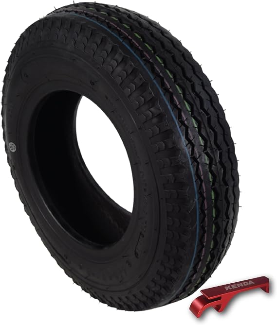 Kenda K371 4.80/4.00-8 Loadstar Trailer Tire 4.80-8/4.00-8 Bias Ply Durable, High-Load Capacity for Utility Trailers, Cargo Trailers, and Boat with Kenda Keychain