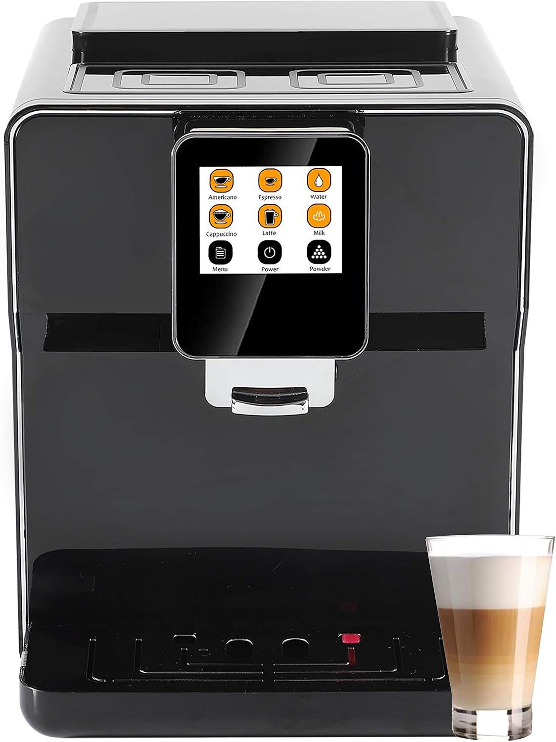 Hanchen Super Automatic Espresso Machine Coffee Cappuccino Latte Americano Maker Touch Screen 19 Bar 1.8L One Touch Americano Espresso Maker