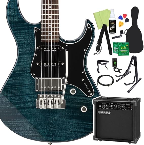 Yamaha Pacifica 612VIIFM Electric Guitar Beginner Set of 14 Includes Yamaha Amplifier IDB Yamaha