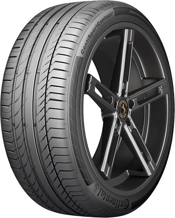 Continental ContiSportContact 5 Radial Tire - 225/40R18 92Y | Passenger High Performance Summer Traction 92Y Rated Extra Load Radial Construction Black Sidewall Tire