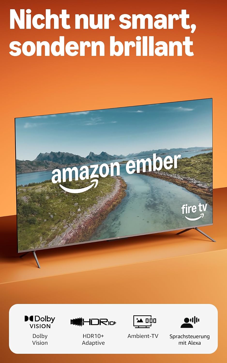 Amazon Ember 50 QLED Series with Fire TV (newest gen) 4K Ultra HD smart TV HDR10+ Dolby Vision Dolby Audio quad-core processor hands-free with Alexa