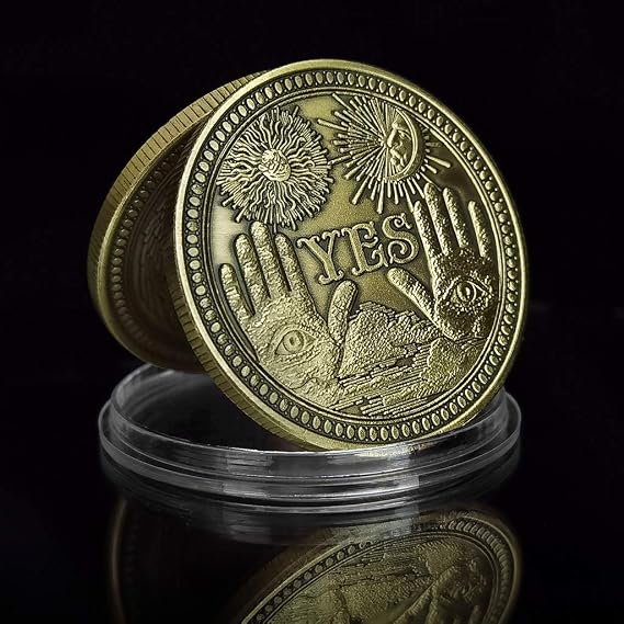 Yes No Challenge Coin Decision Maker Coin (Bronze)