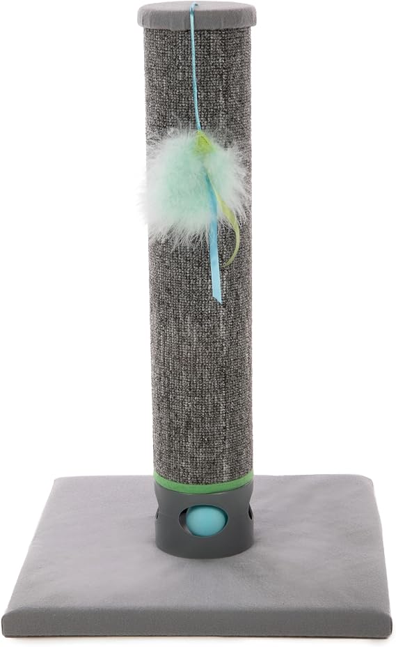 SmartyKat Playful Post Carpet Cat Scratching Post with Track Toy Base