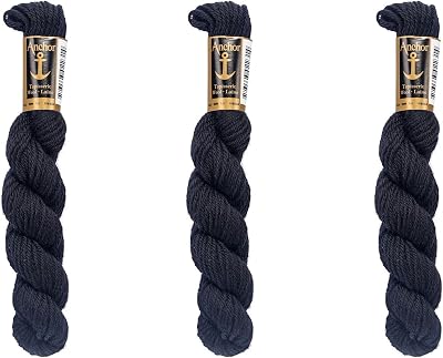 Anchor Tap Wool - 3 Pack of 43.7y40m Tapestry Wool - Black