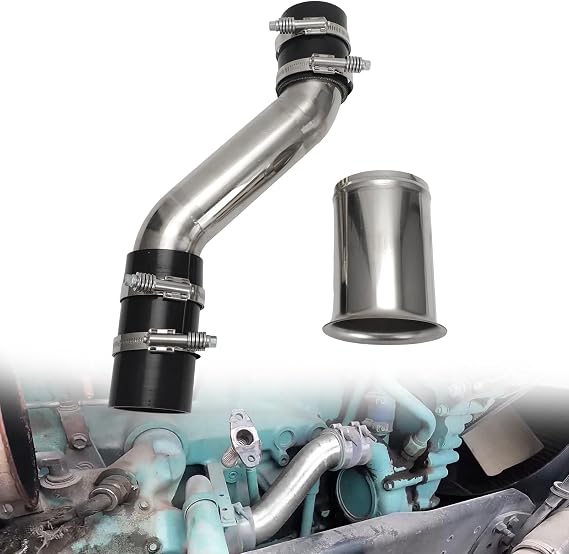 Coolant Pipe And Extension Pipe Kit for Detroit Series 60 14L | Stainless Steel, Silver Finish, Direct Replacement
