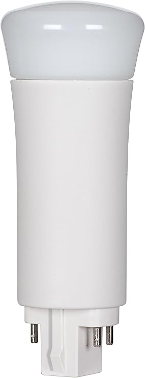 Satco S29859 9-Watt PL LED Light Bulb, G24q Base, 4-Pin Vertical, 3500K