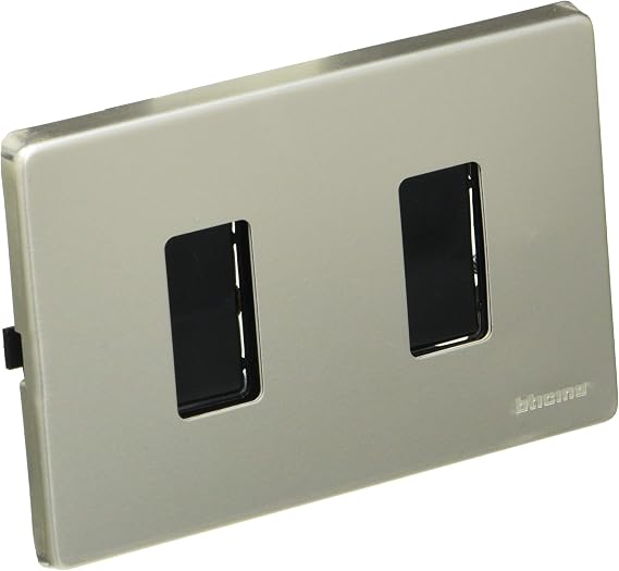 BTicino Magic Light Fitting and Front Plate 2 Switches silver S503/12XS