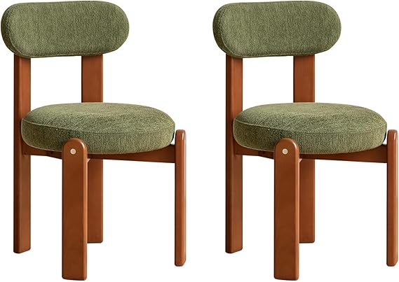 YESWOOD Solid Wood Set of 2 Dining Room Chairs Cherry Wood 46 x 49 x 78 cm