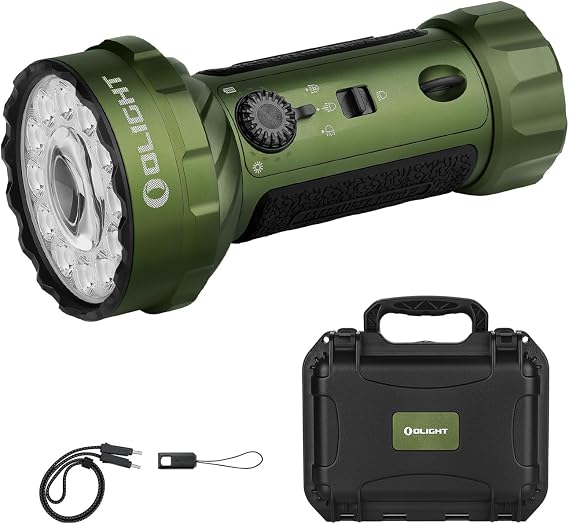 OLIGHT Marauder Mini 2 Compact Rechargeable Powerful LED Flashlight, OD Green