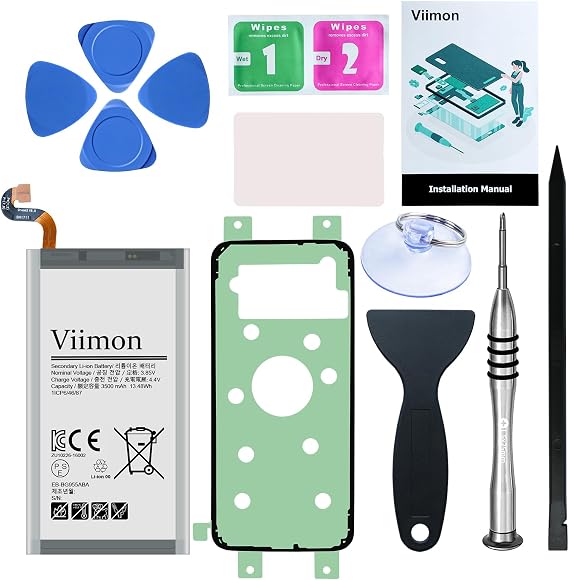 for Note 8 Battery Replacement Kits Compatible with Samsung Galaxy Note 8 SM-N950U All Models with Adhesive, Installation Manual and Repair Tool Kits