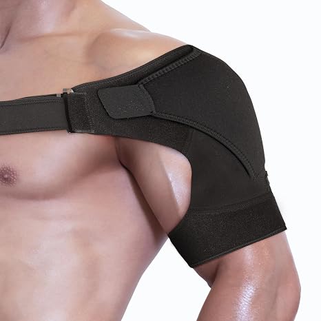 Astorn Shoulder Brace Adjustable for Rotator Cuff Compression Support for Men and Women Can be Worn Left Right with Fastening Breathable Neoprene Size XL