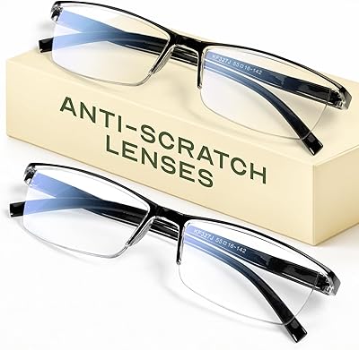 Gaoye 2.0 Executive Style Reading Glasses Men - Durable Readers with Blue Light Filtering- Comfortable Fit with TR90 Frames