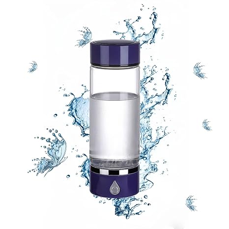 Purify Hydrogen Water Bottle,Portable Hydrogen Water Bottle Generator,Rechargeable Alkaline Water Ionizer,Blue