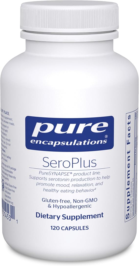 Pure Encapsulations SeroPlus, 120 Capsules | Serotonin Support Supplement, Supports Relaxation and Positive Outlook*, Hypoallergenic, Gluten-Free, Dairy-Free
